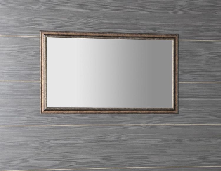 ROMINA lustro w drewnianej ramie 580x980mm, brązowa patyna