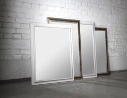 AMBIENTE lustro w drewnianej ramie 720x920mm, brązowa patyna