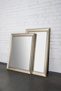 CORONA lustro w drewnianej ramie 628x1028mm, szampana