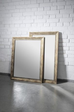 Przejdź do produktu DEGAS lustro w drewnianej ramie 71,6x121,6cm, czarny/antyczne złoto