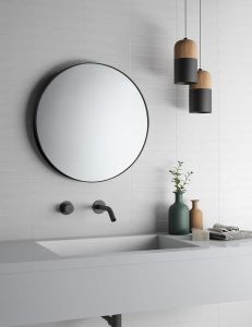 Lustro okrągłe średnica 60cm, bez uchwytów, czarny matowy