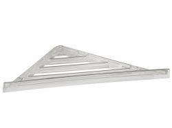 Narożna półka do kabiny prysznicowej, 230x30x230 mm ABS/przezroczysty