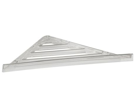 Przejdź do produktu Półka narożna do kabiny prysznicowej, 230x30x230 mm ABS/przezroczysty