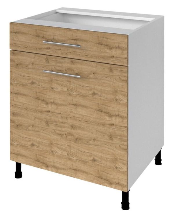 TERNO szafka dolna, szuflada, drzwi, 60x72x52 cm, dąb emporio