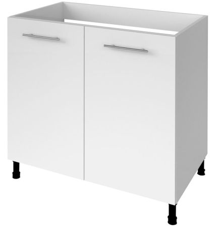 Przejdź do produktu TERNO szafka pod zlewozmywak, 2 drzwiczki, 80x72x52 cm, biały połysk