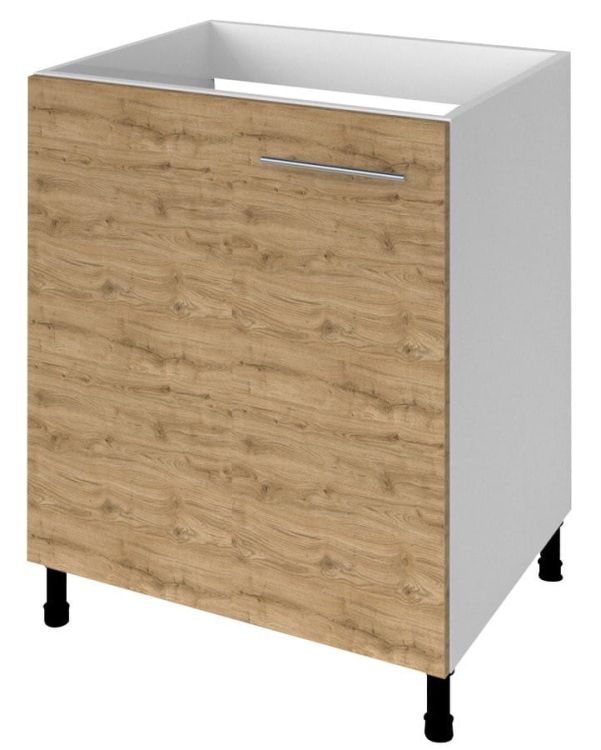 TERNO szafka pod zlewozmywak, 1x drzwi, 60x72x52 cm, dąb emporio