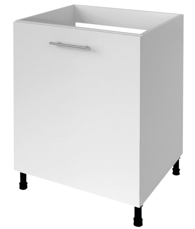 TERNO szafka pod zlewozmywak, 1x drzwi, 60x72x52 cm, biały połysk