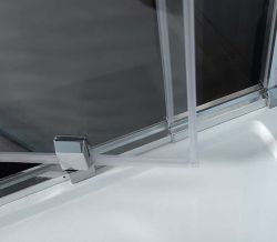 EASY LINE kabina prysznicowa trzyścienna 900-1000x1000mm, obrotowe drzwi, wariant L/P, szkło czyste