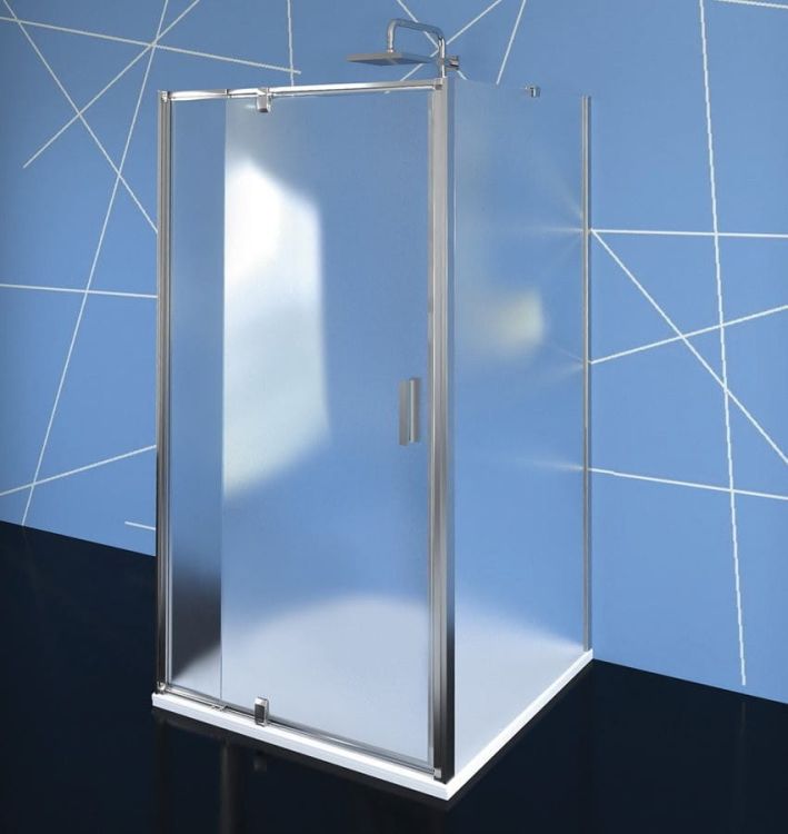 EASY LINE kabina prysznicowa trzyścienna 800-900x800mm, obrotowe drzwi, wariant L/P, Brick szkło