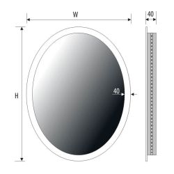 Lustro owalne 50x70 cm z oświetleniem LED MCJ Sofia