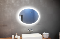 Lustro owalne 50x70 cm z oświetleniem LED MCJ Sofia