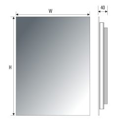 Lustro prostokątne 80x60 cm z oświetleniem LED MCJ Sonia