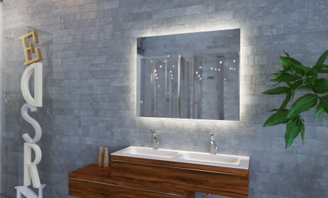 Przejdź do produktu Lustro prostokątne 80x60 cm z oświetleniem LED MCJ Sonia