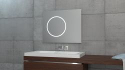 Lustro prostokątne 100x80 cm z oświetleniem LED MCJ Tondo