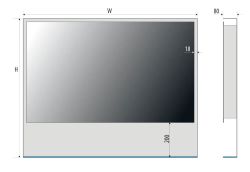 Lustro prostokątne 100x80 cm ze stalową, białą ramą, oświetleniem LED i półką MCJ Zaria