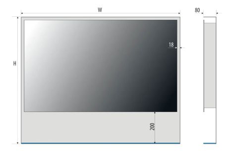 Przejdź do produktu Lustro prostokątne 100x80 cm ze stalową, białą ramą, oświetleniem LED i półką MCJ Zaria