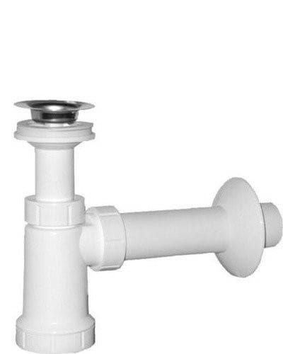 Syfon umywalkowy, nierdz. sitko 5/4', korek z łańcuszkiem, odpływ 40mm, plastik