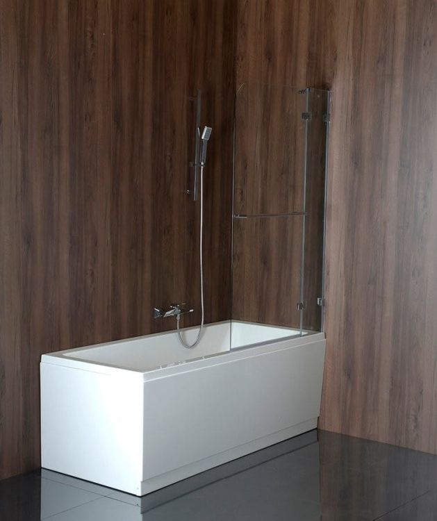 VITRA LINE parawan wannowy 950mm, prawy, szkło czyste