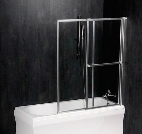 Przejdź do produktu OLBIA parawan wannowy podnoszony pneumatycznie, szer. 1230mm, srebrny, szkło czyste
