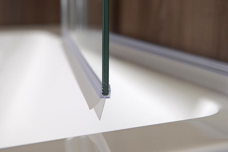 RUIZ parawan wannowy 900mm, szkło czyste