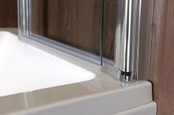 RUIZ parawan wannowy 900mm, szkło czyste