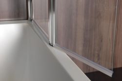 RUIZ parawan wannowy 900mm, szkło czyste