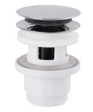 Przejdź do produktu Okrągły korek do umywalek z przelewem Click Clack, V 30-45mm, chrom