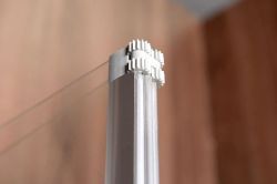 WILA parawan wannowy 900x1400 mm, składany, chrom, szkło czyste