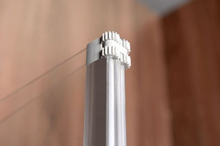 WILA parawan wannowy 900x1400 mm, składany, chrom, szkło czyste