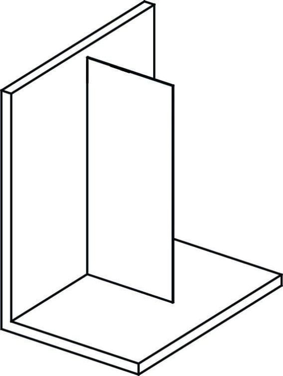 MODULAR SHOWER jednoczęściowa ścianka do montażu do ściany, 1400 mm