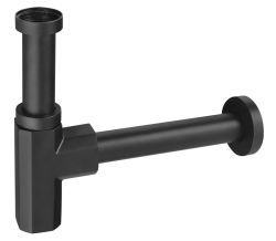 SPY syfon umywalkowy 1'1/4, odpływ 32 mm, czarny matowy