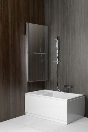 Przejdź do produktu RIONI parawan wannowy podnoszony pneumatycznie, szer. 710mm, srebrny, szkło czyste