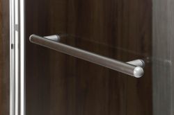 RIONI parawan wannowy pneumatyczny 710 mm, srebrna rama, szkło czyste