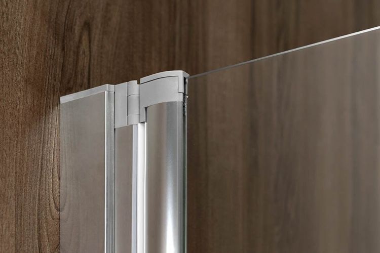 RIONI parawan wannowy pneumatyczny 710 mm, srebrna rama, szkło czyste