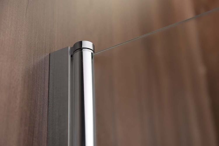 VILMA parawan wannowy 60x140cm, chrom, lewa, szkło brick