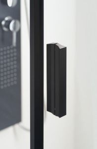 ZOOM LINE BLACK kabina prysznicowa półokrągła 900x900mm, szkło czyste, prawa