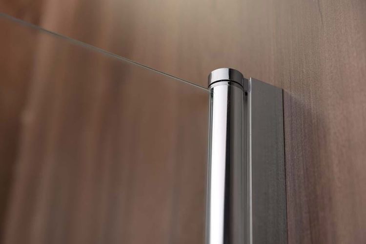 VILMA parawan wannowy 60x140cm, chrom, prawa, szkło brick