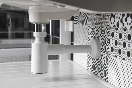 Przejdź do produktu CRONO Syfon umywalkowy 1'1/4, odpływ 32mm, biały
