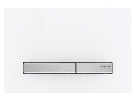 Przejdź do produktu GEBERIT SIGMA50 Dual flush przycisk spłukujący, biały połysk/chrom