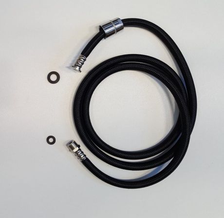 Przejdź do produktu Wąż do pryszniców wysuwanych, F1/4"-M3/8",150cm, czarny