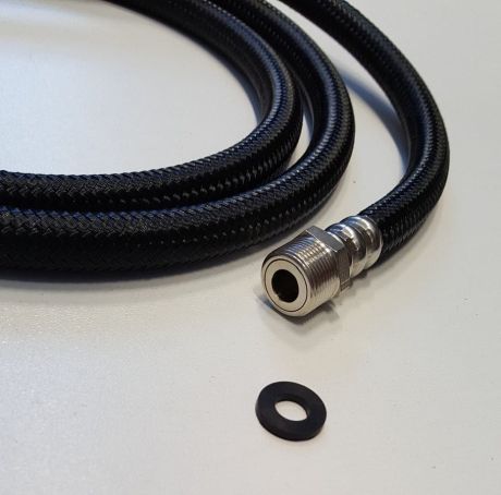 Przejdź do produktu Wąż do pryszniców wysuwanych, F1/4"-M3/8",150cm, czarny