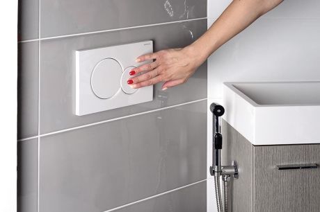 Przejdź do produktu GEBERIT SIGMA01 przycisk spłukujący, Dual flush, biały połysk