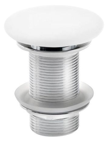 Przejdź do produktu Korek umywalkowy niezamykany 5/4", grzybek ceramiczny, biały
