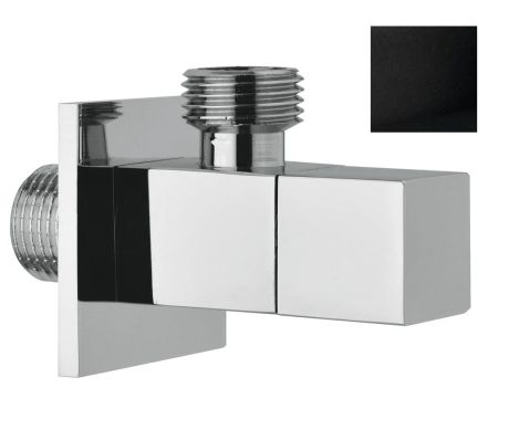 Przejdź do produktu Zawór kątowy, 1/2"x3/8", czarny mat