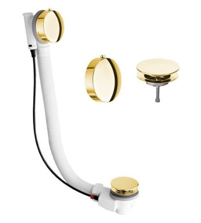 Przejdź do produktu MODEL 06 zestaw odpływowo-przelewowy, automatyczny, długość 475mm, korek 72mm, złoto