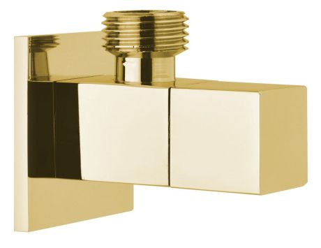 Przejdź do produktu Zawór kątowy z nakrętką,  kwadratowy, 1/2" x 3/8", złoto