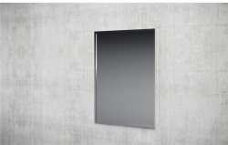 Lustro prostokątne 60x80 cm z aluminiową ramą w kolorze chrom MCJ Easy Alu 05