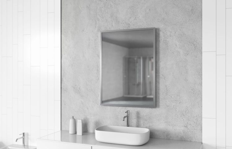 Lustro prostokątne 60x80 cm z aluminiową ramą w kolorze chrom MCJ Easy Alu 05