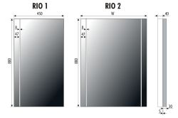 Lustro kwadratowe 80x80 cm ze stalową ramą i oświetleniem LED MCJ Rio