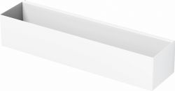 Półka łazienkowa na akcesoria 60x8x10 cm ze stali nierdzewnej lakierowanej na biało MCJ H80